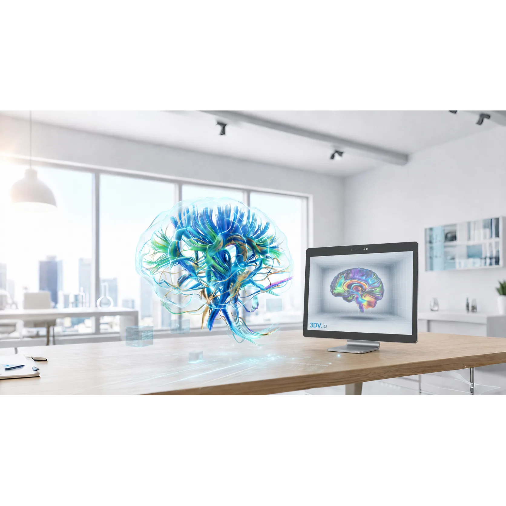 15.6 inch 3DV Pro Display showing glasses-free 3D spatial content
